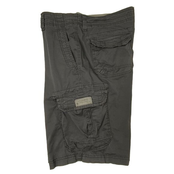 Unionbay Cargo Shorts Mens size 36 Cotton Relaxed Bermuda Pockets Gray - Picture 3 of 8